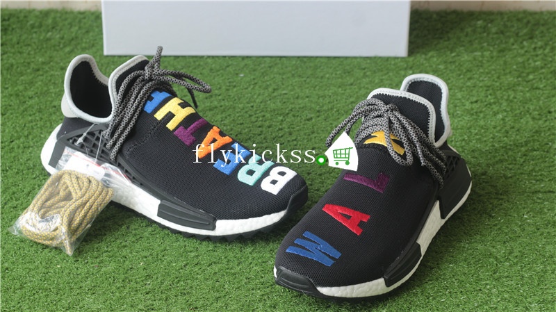 Pharrell Williams x Adidas NMD Human Race BREATHE WALK Black Colorful
